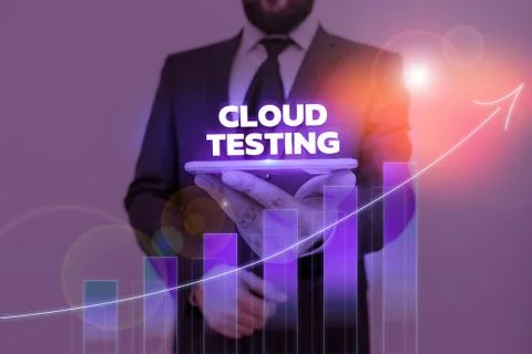 Word writing text Cloud Testing. Business concept for is the assessment of a Web Stock Photos