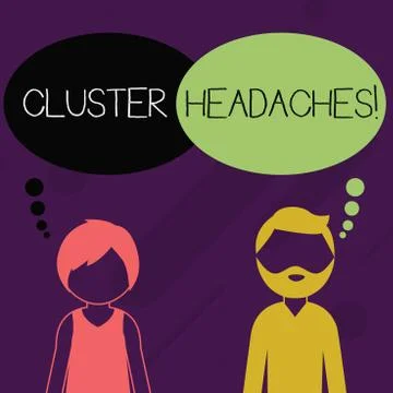 Word writing text Cluster Headaches. Business concept for intense pain in or Stock Illustration