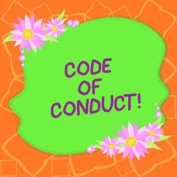 Word writing text Code Of Conduct. Business concept for Ethics rules moral codes 스톡 일러스트