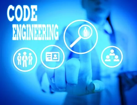 Word writing text Code Engineering. Business concept for application of Stock Photos