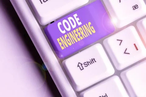 Word writing text Code Engineering. Business concept for application of Stock Photos