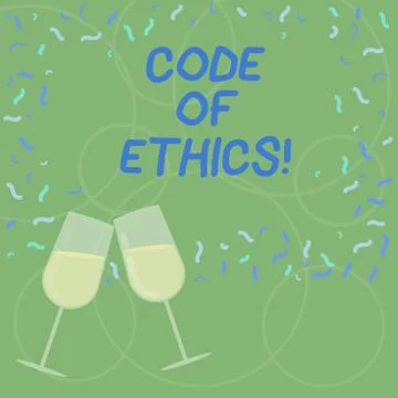 Word writing text Code Of Ethics. Business concept for Moral Rules Ethical Stock-Illustration