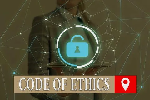 Word writing text Code Of Ethics. Business concept for basic guide for 写真素材