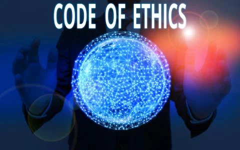Word writing text Code Of Ethics. Business concept for basic guide for 库存照片