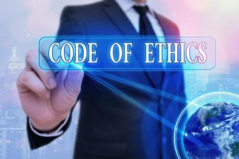 Word writing text Code Of Ethics. Business concept for basic guide for 库存照片