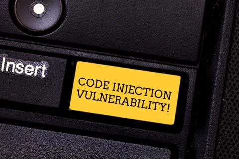 Word writing text Code Injection Vulnerability. Business concept for Stock Photos