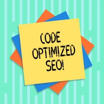 Word writing text Code Optimized Seo. Business concept for process of affecting 스톡 일러스트