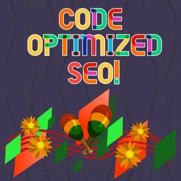 Word writing text Code Optimized Seo. Business concept for process of affecting 스톡 일러스트