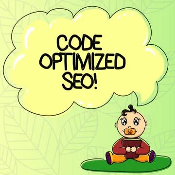 Word writing text Code Optimized Seo. Business concept for process of affecting 스톡 일러스트