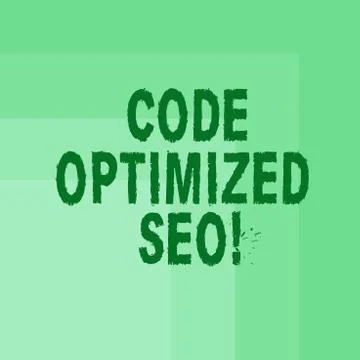 Word writing text Code Optimized Seo. Business concept for process of affecting 스톡 일러스트