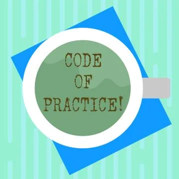 Word writing text Code Of Practice. Business concept for written rules explains 스톡 일러스트