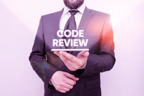Word writing text Code Review. Business concept for single most effective Foto stock
