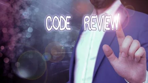 Word writing text Code Review. Business concept for single most effective Stock Photos