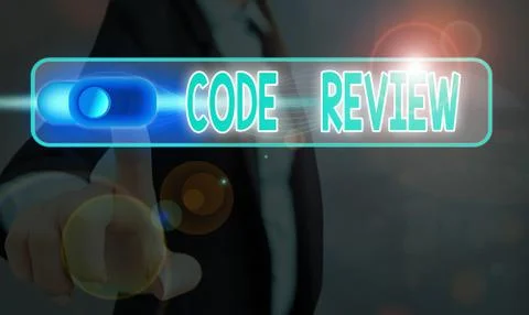 Word writing text Code Review. Business concept for single most effective Stock Photos