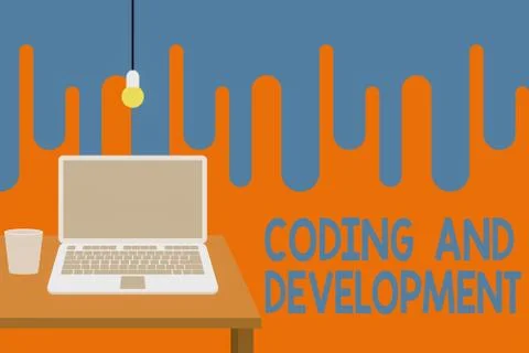Word writing text Coding And Development. Business concept for Programming Stock Illustration