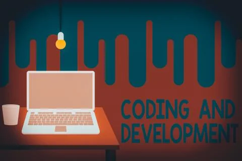 Word writing text Coding And Development. Business concept for Programming Stock Illustration
