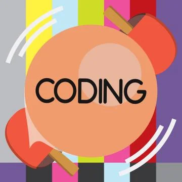Word writing text Coding. Business concept for assigning code to something for 스톡 일러스트