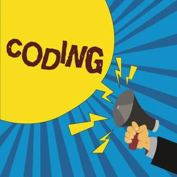 Word writing text Coding. Business concept for assigning code to something for Stock-Illustration