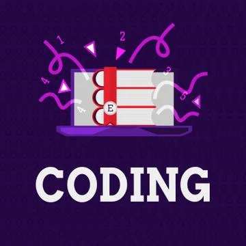 Word writing text Coding. Business concept for assigning code to something for 스톡 일러스트