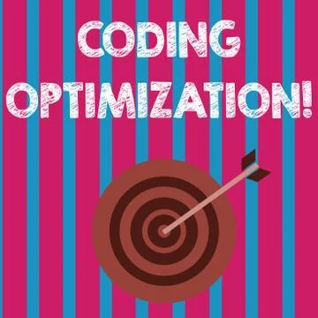 Word writing text Coding Optimization. Business concept for method of code 스톡 일러스트