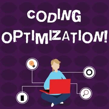 Word writing text Coding Optimization. Business concept for method of code 스톡 일러스트