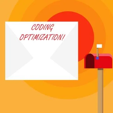 Word writing text Coding Optimization. Business concept for method of code Stock Illustration