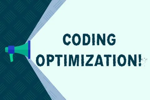 Word writing text Coding Optimization. Business concept for method of code 스톡 일러스트