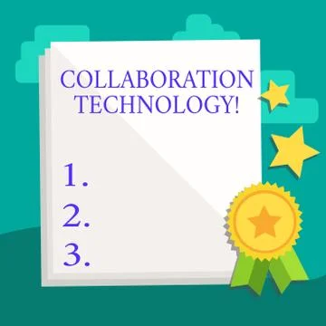 Word writing text Collaboration Technology. Business concept for joint effort Stock Illustration