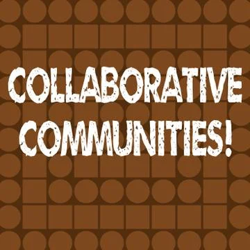 Word writing text Collaborative Communities. Business concept for showing and Ilustración de archivo