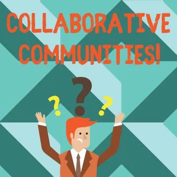 Word writing text Collaborative Communities. Business concept for showing and Stock Illustration