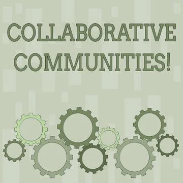 Word writing text Collaborative Communities. Business concept for showing and Stock Illustration