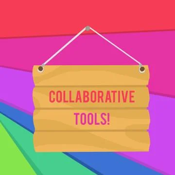 Word writing text Collaborative Tools. Business concept for Private Social Ilustración de archivo