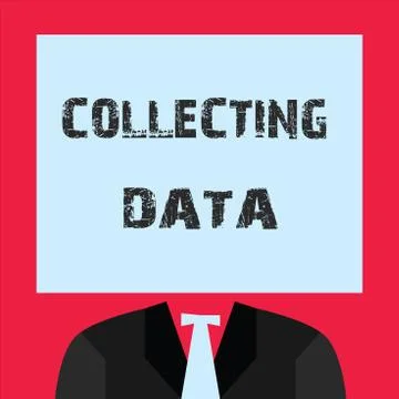 Word writing text Collecting Data. Business concept for Gathering and measuring Stock Illustration