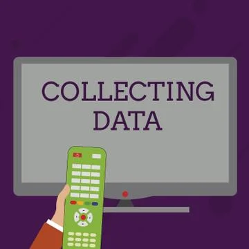 Word writing text Collecting Data. Business concept for Gathering and measuring Stockillustratie