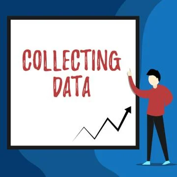Word writing text Collecting Data. Business concept for Gathering and measuring Illustrazione stock
