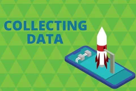 Word writing text Collecting Data. Business concept for Gathering and measuring Stock Illustration