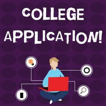 Word writing text College Application. Business concept for individuals apply to Stock Illustration