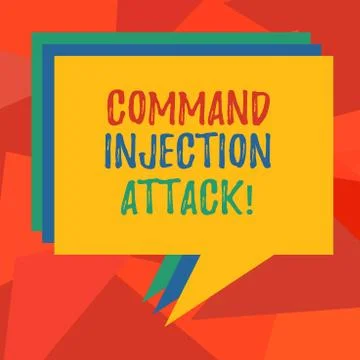 Word writing text Comanalysisd Injection Attack. Business concept for execution Stock Illustration