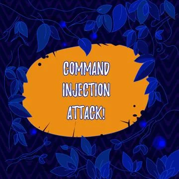Word writing text Comanalysisd Injection Attack. Business concept for execution Stock Illustration