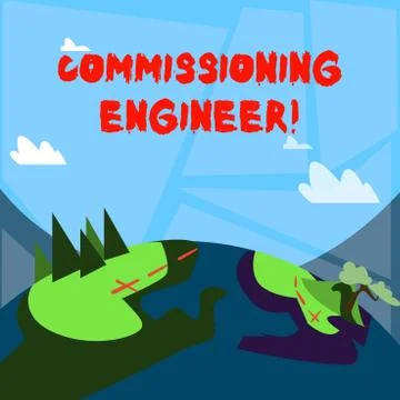 Word writing text Commissioning Engineer. Business concept for ensure all asp 스톡 일러스트