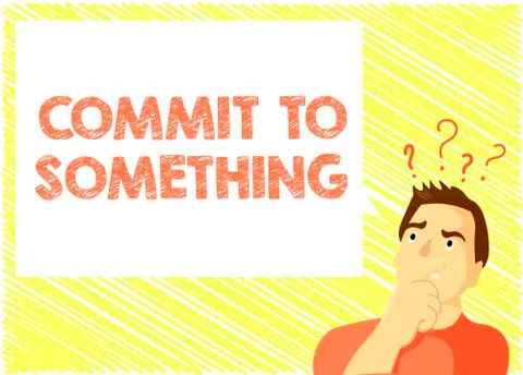 Word writing text Commit To Something. Business concept for To Live a Life of イラスト素材