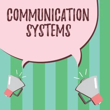 Word writing text Communication Systems. Business concept for Flow of Informa Stock Illustration