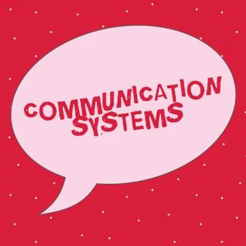 Word writing text Communication Systems. Business concept for Flow of Stock Illustration