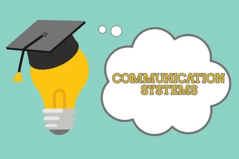 Word writing text Communication Systems. Business concept for Flow of Stock Illustration