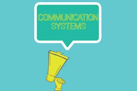 Word writing text Communication Systems. Business concept for Flow of Stock Illustration