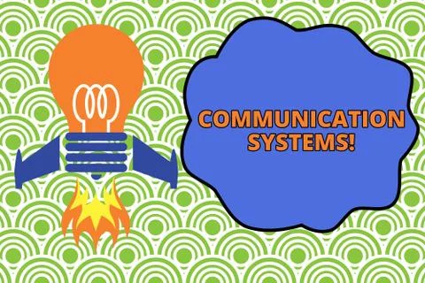 Word writing text Communication Systems. Business concept for Flow of Stock Illustration