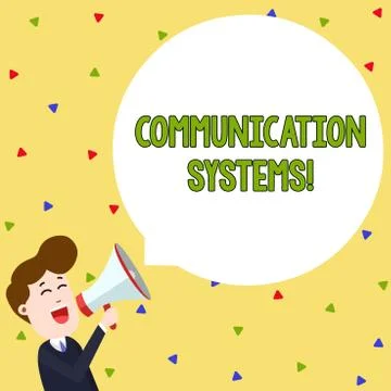 Word writing text Communication Systems. Business concept for Flow of Stock Illustration