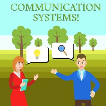 Word writing text Communication Systems. Business concept for Flow of Stock Illustration