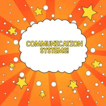 Word writing text Communication Systems. Business concept for Flow of Stock Illustration
