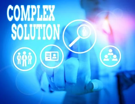 Word writing text Complex Solution. Business concept for significant ideas that Foto stock